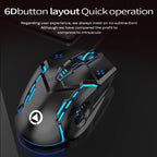 Wired Mouse Six Keys Luminous Game E-Sports Machinery Computer Accessories