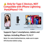 Type-C Port Professional Wireless Lavalier Microphone for Smartphones, Computers, Tablets, Plug and Play