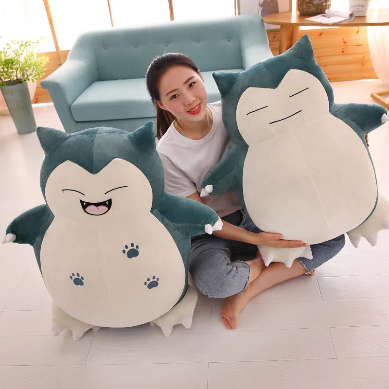 30/200cm Huge Pokemon Snorlax Anime Plush Toys Big Pokémon Plushie Kawaii Semi-finished Leather Holster Pillow Gift for Children