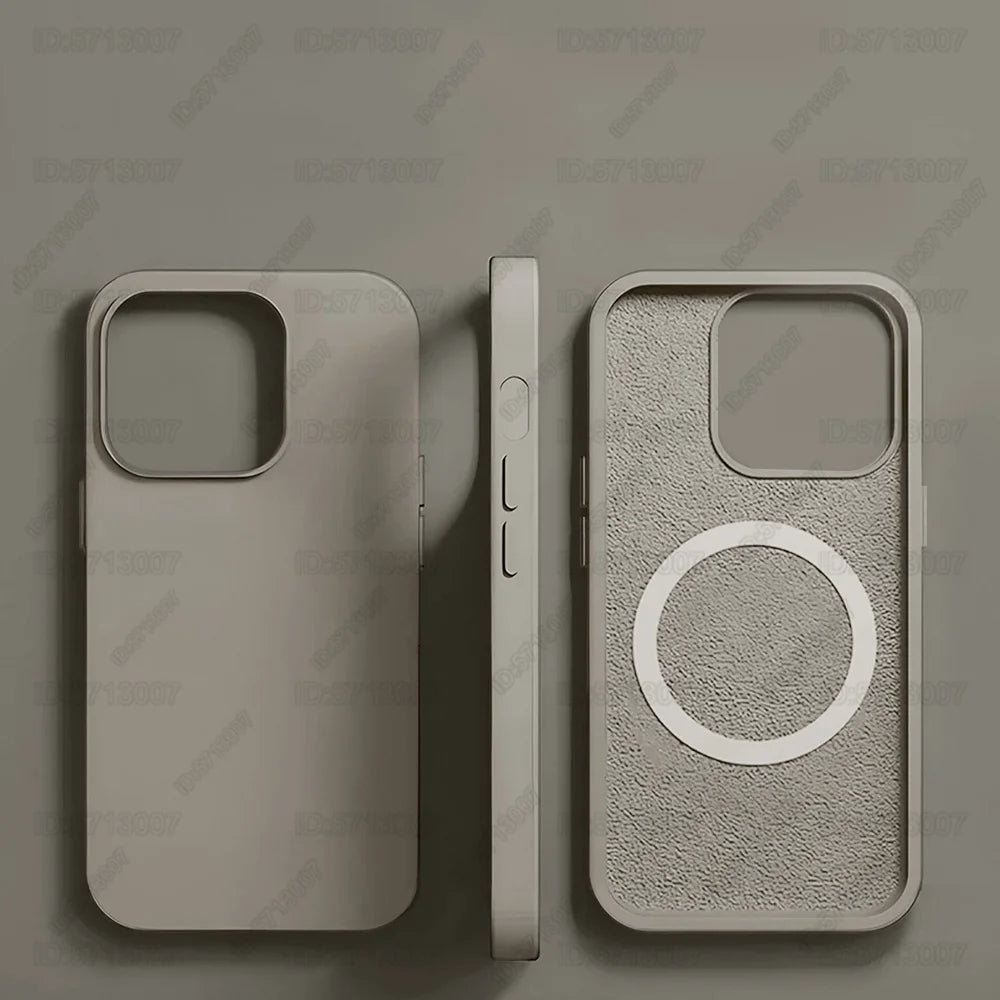 Magnetic Original Liquid Silicone Shockproof Case For iPhone 16 15 14 13 12 11 Pro Max 16 Plus For Magsafe Wireless Charge Cover