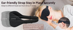 Sleep Mask for Back and Side Sleeper, Block Out Light, Zero Pressure Breathable Travel Eye Cover Black With Sleep Ear Plug