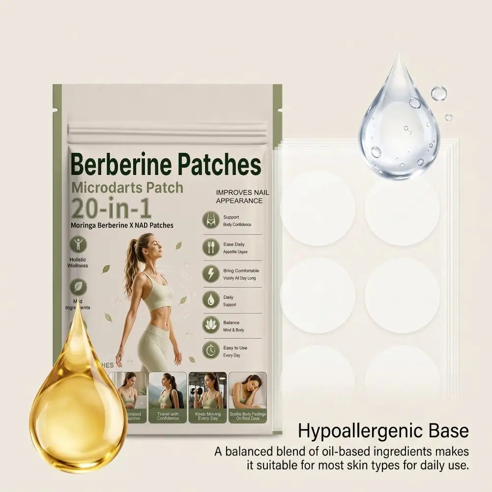 Moringa X NAD Patches Berberine Support Patch Skin Friendly Daily Wellness Body Care Patches
