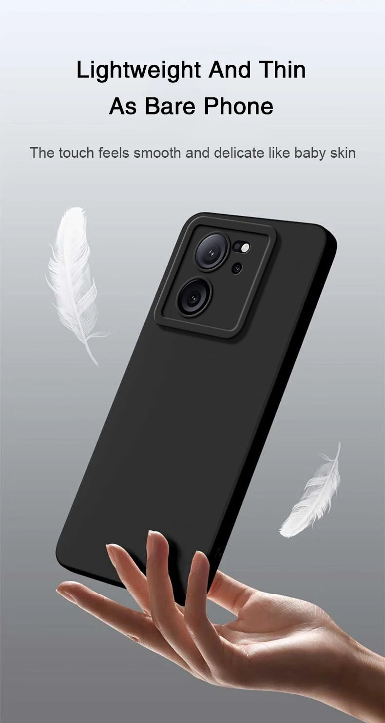 Durable Matte Angel Eyes Case for Xiaomi 13T 13 T Pro Shockproof Soft Square Liquid Silicone Original Mi13T 13TPro 5G Back Cover
