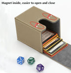 Card Fit For 100+Single Sleeved Cards  , Leather Trading Commander Deck Box Compatible With  Card Deck,Game Card Box