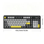 AJAZZ AK980 98% Mechanical Keyboard Gasket Mount Hot Swappable Wireless RGB Multi-Layer Foam Dampening PBT Keycaps