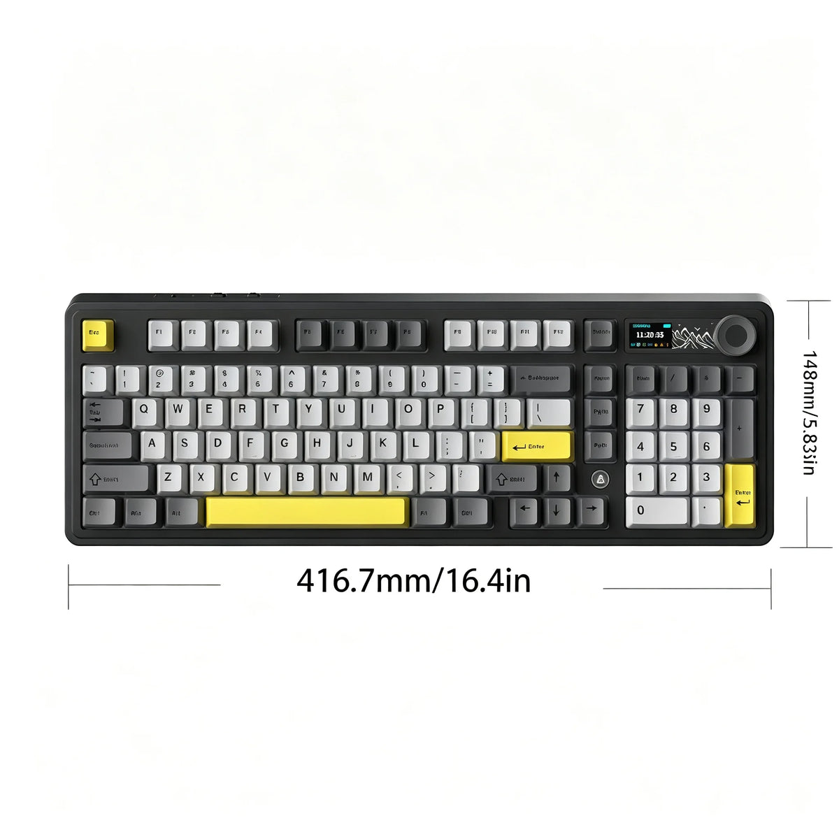 AJAZZ AK980 98% Mechanical Keyboard Gasket Mount Hot Swappable Wireless RGB Multi-Layer Foam Dampening PBT Keycaps
