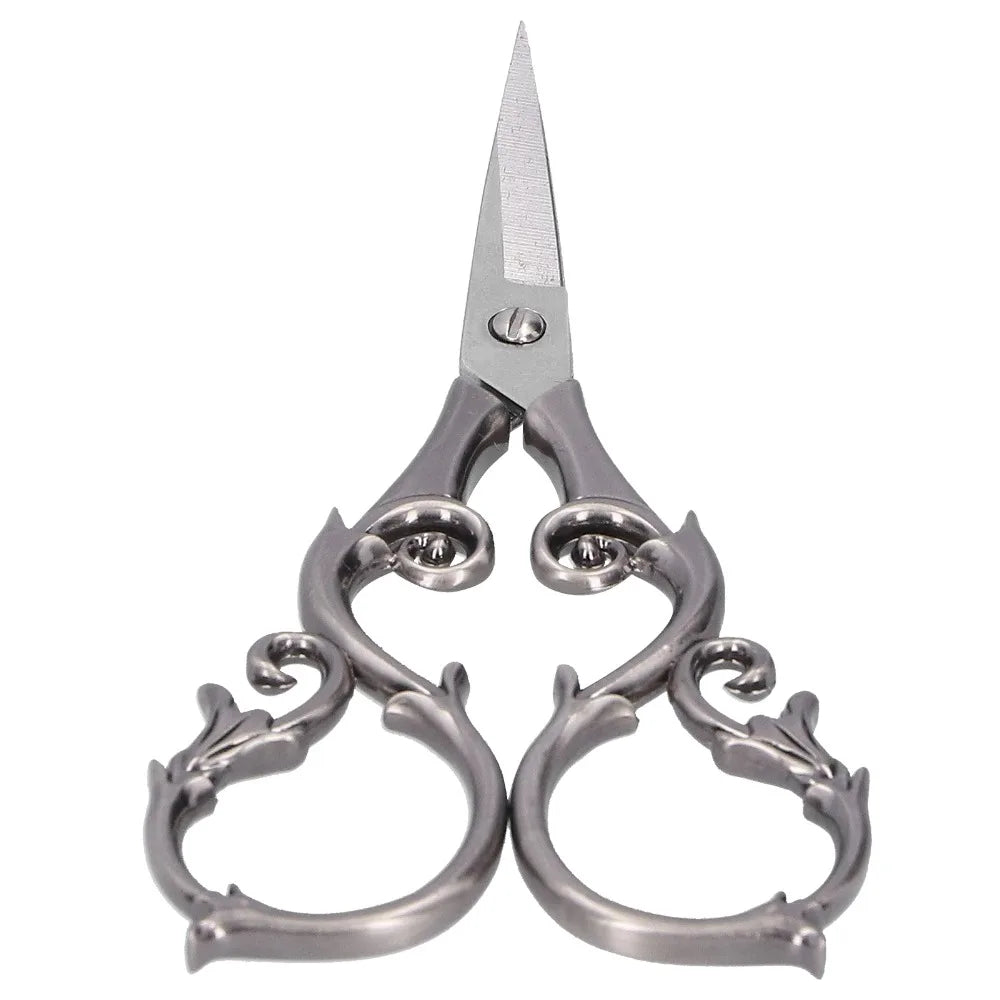 Portable Stainless Steel Retro Scissors Gourd Shape 4.3 Inch Embroidery Scissors Sewing Scissors Needlework Art
