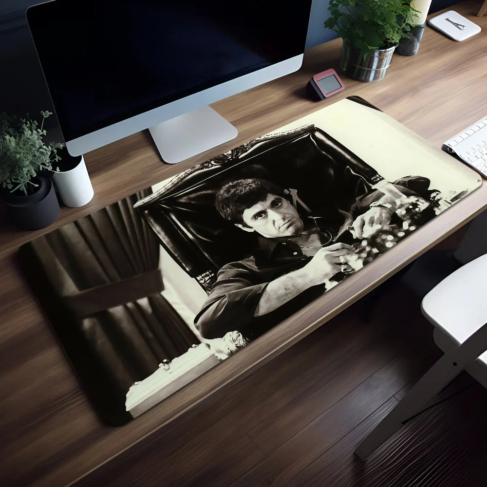 Mouse Pad Film Crime MousePad Non-slip Lockedge Office Student Gaming Action Thickened US Large Writing Pad S-Scarface Cushion