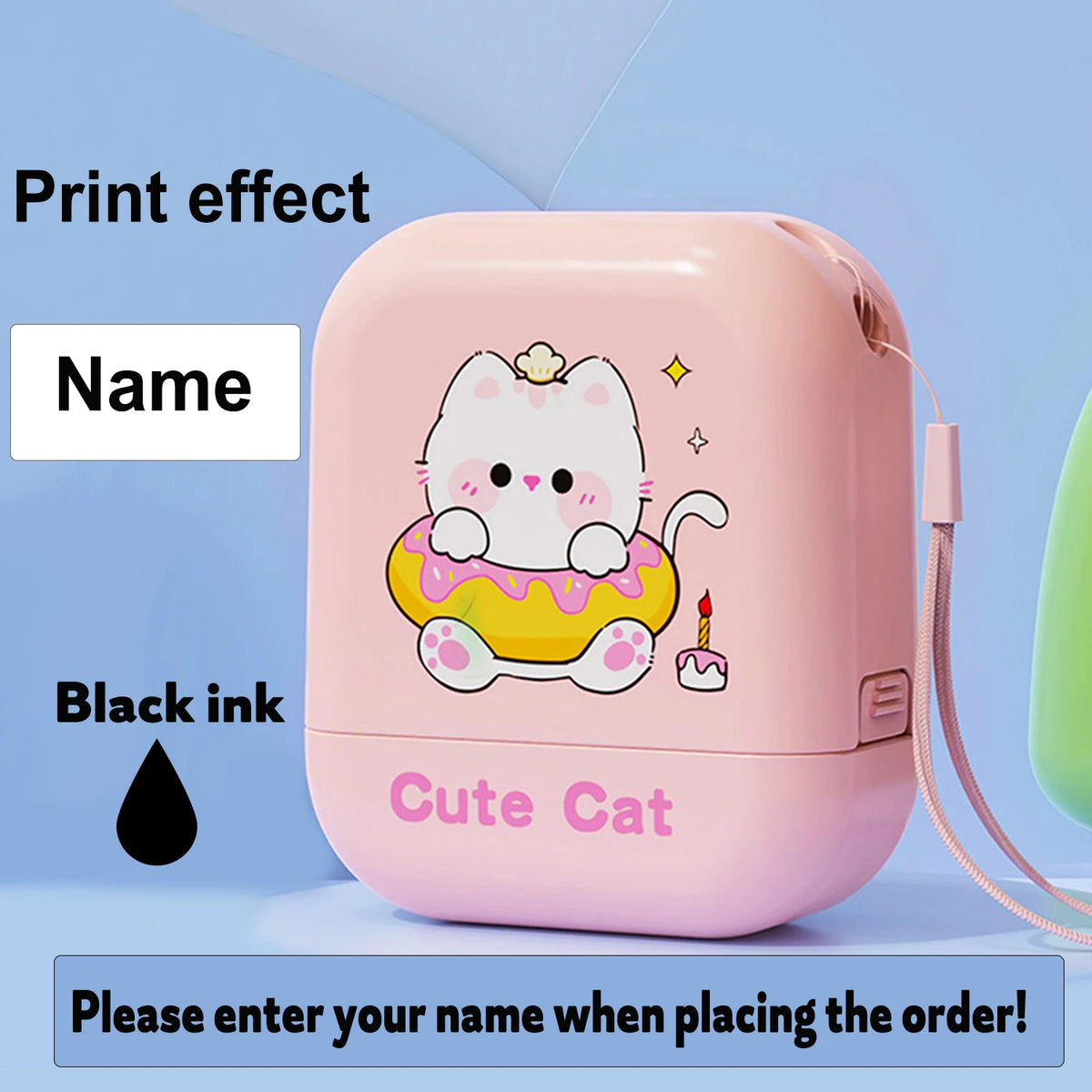 Personalized Cute Name Stamp Waterproof Clothing Label for Kids Self Ink Stamp for Kindergarten School Bags Custom Stamp