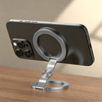 Double Sided Magnetic Suction 3 Sections Shimmering Powder Magnetic Ring Phone Holder 360° Rotatable Ultra Light Ultra Thin Allo
