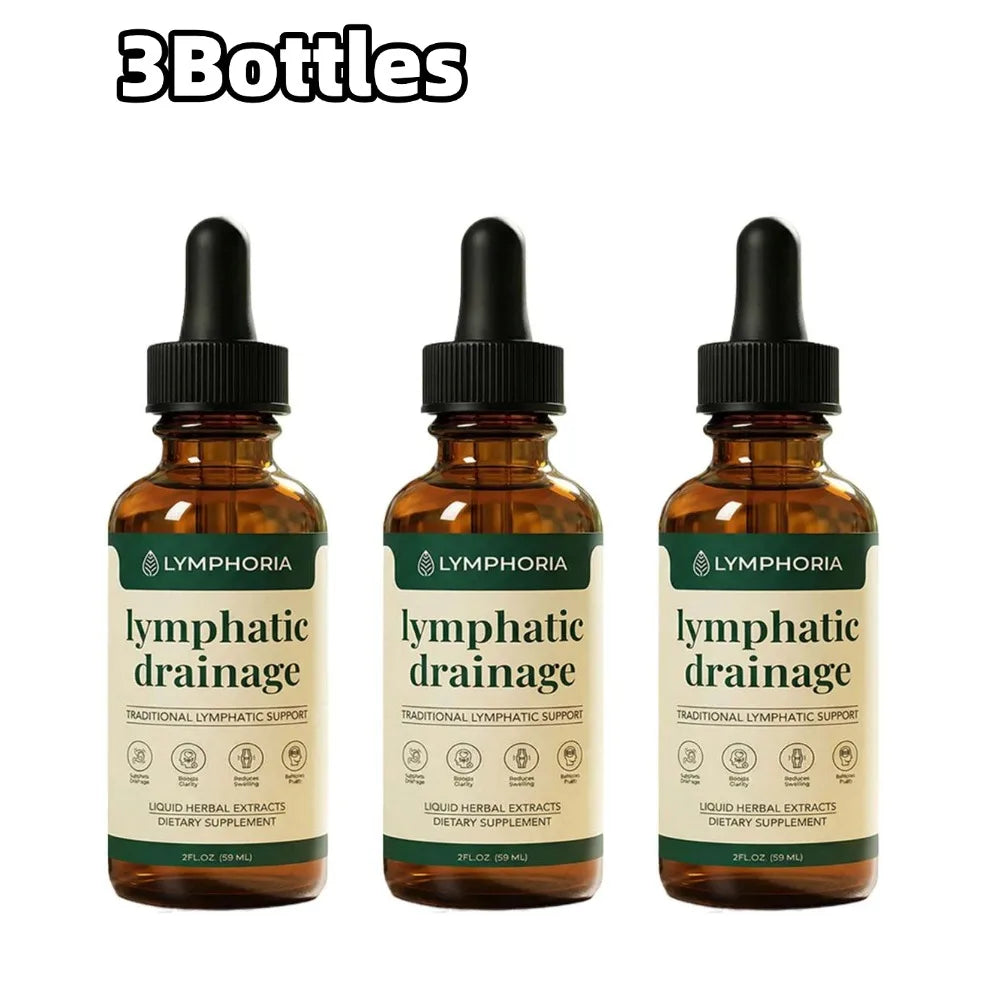 Premium Lymphatic Drainage Ampoule Drops,Natural Plant Extracts for Daily Care Improve Swelling&Circulatory Repair Beauty&Health