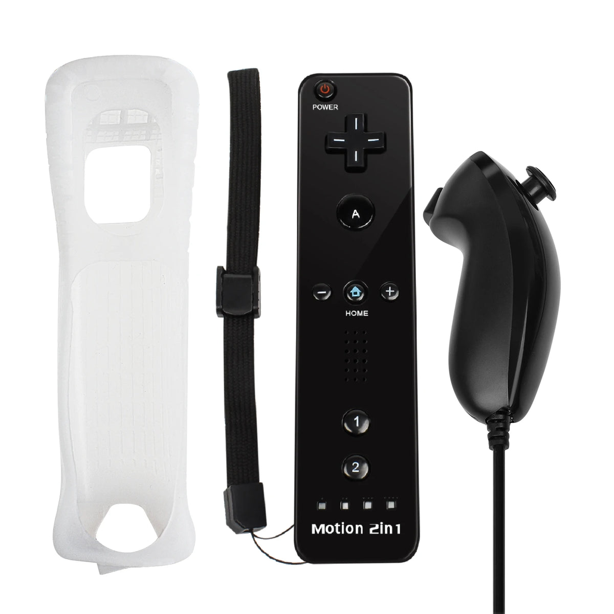 For Nintendo Wii/Will U Joystick 2in1 Wireless Remote Gamepad Controller Set Optional Motion Plus with Silicone Case Video Game