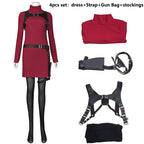 Female Ada Cosplay Wong Costume Dress Belt Roleplay Outfits Fantasia Halloween Carnival Disguise Suit For Adult Women Girls