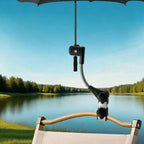 Fishing Umbrella Holder Sunshade Clamp 360 Degree Adjustable Bracket for 7-40mm Pole Outdoor Beach Camping