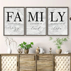 3 Pieces Modern Abstract Lion Family Inspirational Quotes Wall Art Canvas Prints for Living Room Cuadros Decor Unframed