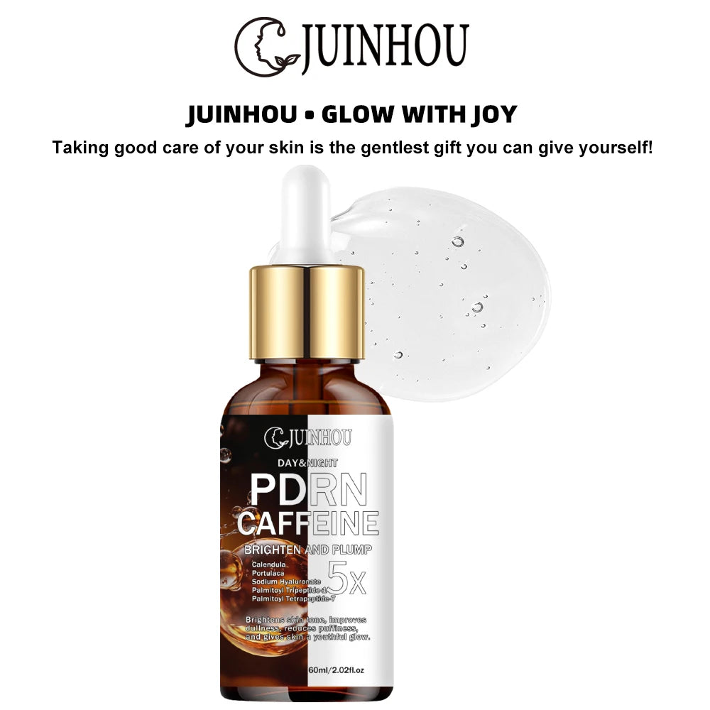 JUINHOU PDRN Caffeine Facial Serum Brightening Soothing Reduce Puffiness Makes Skin Look Plump And Vibrant Suitable For Everyone
