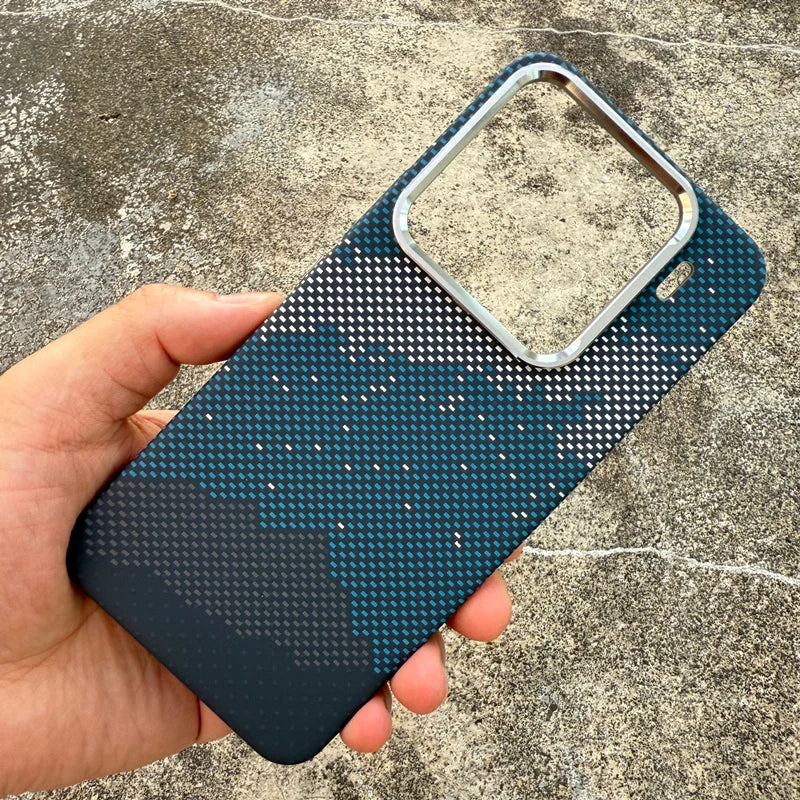 Ultrathin Carbon Fiber Texture Magnetic Phone Case For Xiaomi Mi 15 Ultra Mi 15 pro 14 Magnetic Wireless Charging Hard Cover