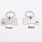 Custom Name Dog Tags Personalized Text Dog ID Tag Bone Shaped Stainless Steel Laser Engraving Anti-lost Customized Pets ID Tag