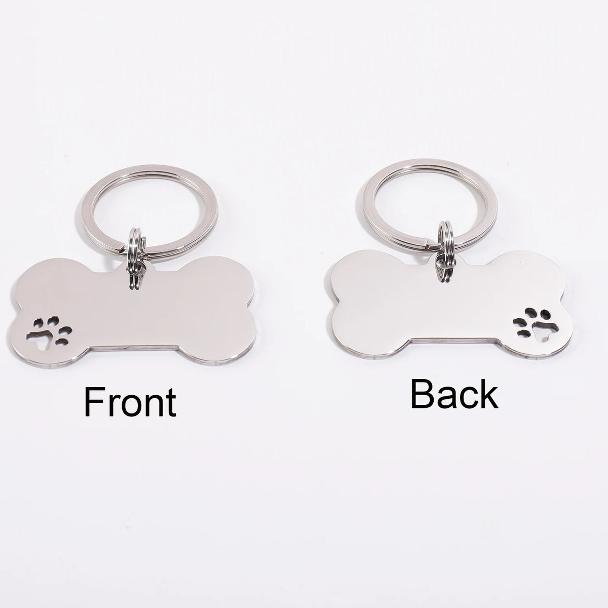 Custom Name Dog Tags Personalized Text Dog ID Tag Bone Shaped Stainless Steel Laser Engraving Anti-lost Customized Pets ID Tag