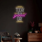Today Is a Good Day LED Neon Sign Customizable Wall Decor Personalised Motivational Neon Light for Home Office