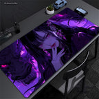 Anime Girl Purple Cute Mouse Pad XXL Laptop Gamer Cabinet Keyboard Rug Computer Kawaii Desk Mat Non-slip Large Mousepad 90x40cm