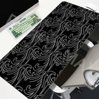 Large Mouse Mat Black And White Mousepad Gaming Mousepads 39.3x19.6in Rubber Keyboard Mats Abstract Desk Pad Office Mouse Pads