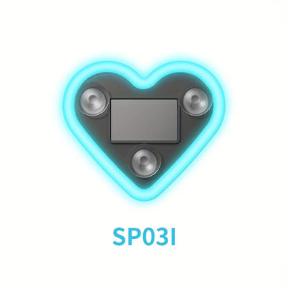 Solar LED Car Neon Lights – Heart Shape | RGB Atmosphere Light