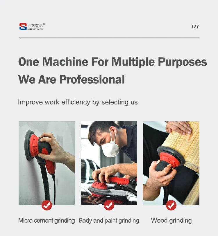 Automotive Brushless Mini Orbital Sander Orbital Grinder Concrete  Grinder for Cars Wall  Machine  Eccentric Grinding Mach
