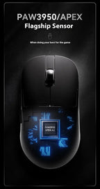 AJAZZ AJ159 APEX Mouse Tri Mode Wireless 8K PAW3950 Sensor Low Latency Gaming Mouse Charge Base Customize Lightweight Pc Gamer