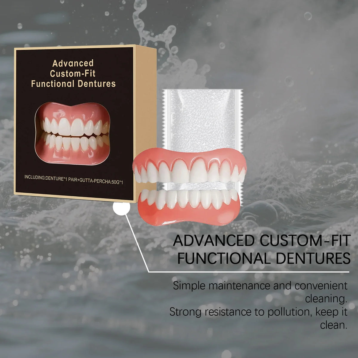 Temporary Teeth Veneers Real Looking Decorative Snap On Teeth Covers Temporary Beauty Teeth Accessory for Daily Makeup Party Photo Use