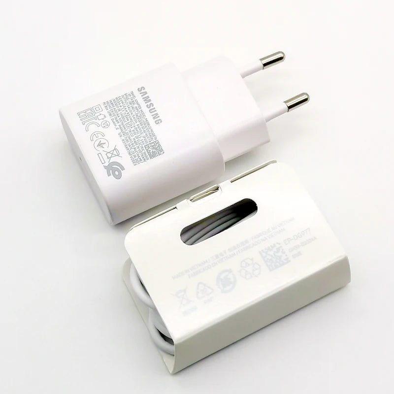 Samsung 25W PD Super Fast Charger Power Adapter Type C Cable For Galaxy Z Flip Fold 6 5 4 3 2 S20 S21 S22 S23 S24 Note 20 Ultra