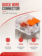 10-75PCS Electrical Lever Wire Connector 2/3/4/5 Port Quick Wiring Terminal Compact Cable Splicing Connector DIY Kit 450V/32A