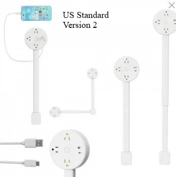 Auf Lager  Steckdosenadapter Steckdosenverteiler Wandsteckdosenadapter Ausziehbare Wandsteckdose Drehbarer Tragbarer Steckdosenadapter