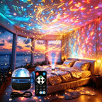 RGB Galaxy Star Ocean Wave Projector Water Ripple Night Light Starry Sky Ceiling Projection Lamp for Bedroom Party Decor