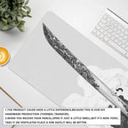 Black And White Comic Wind Sword Model Keyboard Mouse Pad Desk Mat Gaming Mouse Pad Non Slip Rubber Base Stitched Edges