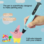 Upgraded 3D Printing Pen 9 Meter Pla Filaments Children S Birthday Christmas and New Year Gifts Three Dimensional Painting Tools