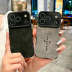 Microfiber Leather phone case for iphone 17 16 15 14 plus 13 12 11 pro max 16E AIR cover Luxury funda hip-hop streetwear cases