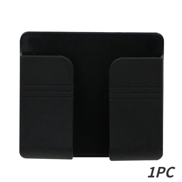Punch Free Wall Mounted Remote Control Holder Phone Charging Organizer