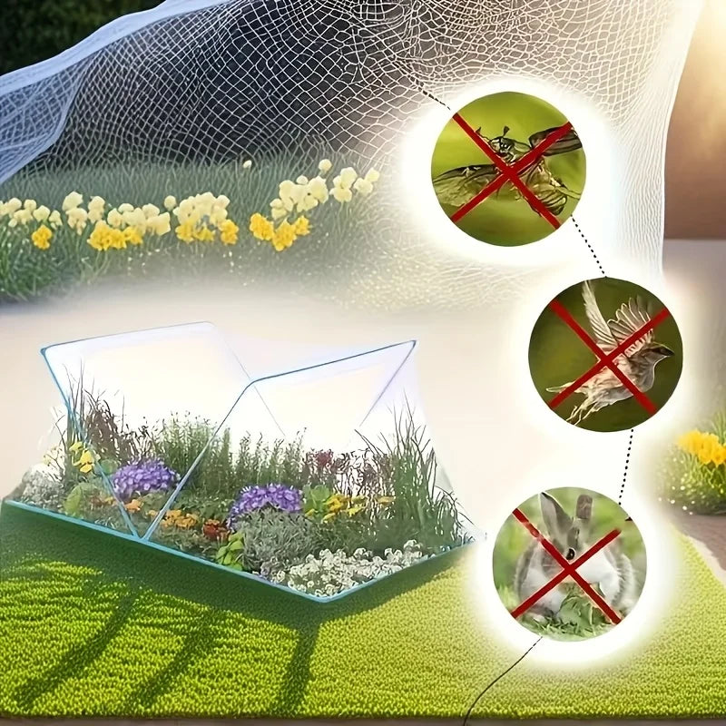 Foldable Garden Cover Mesh | Plant Protection Tent Insect Proof Mesh Arched Greenhouse Plant Cover, Easy To Install Insect Proof Bird Proof Breathable Non Stuffy Seedlings Suitable For Seedling Cultivation Garden Vegetable Be