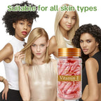 80 Capsules of Vitamin E Facial Essence, Day and Night Moisturizing, Deeply Hydrating, Leaving Skin Soft and Supple, Pink Capsule Packaging, Safe and Hygienic, Easy to Carry