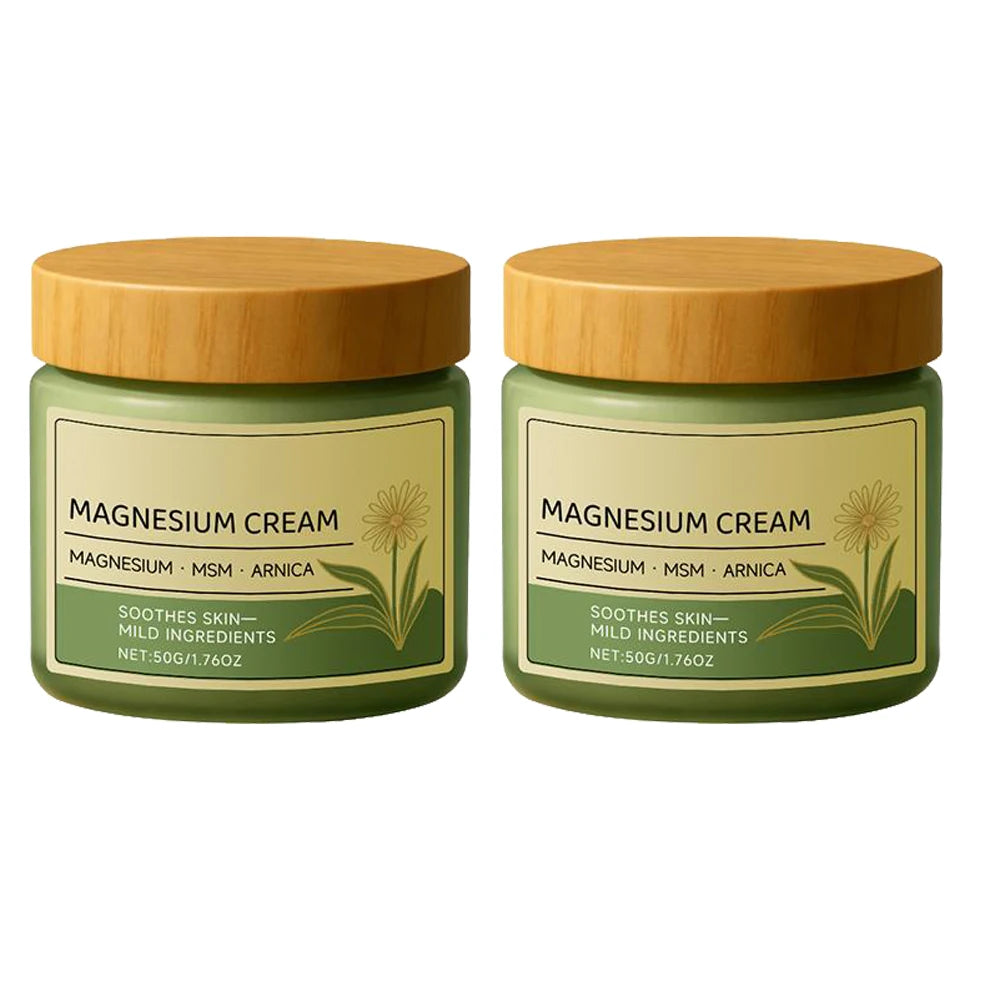 New Total Relief Soothe Magnesium Soothing Body Cream Non-Greasy Knees Muscles External Massage Care MSM  Arnica Mild Daily Care