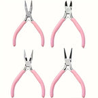 4/3/1pcs Iron Jewelry Pliers Tool Kit Includes Needle Round Wire Cutter And Curved Nose Pliers For Jewelry Beading Repair