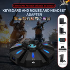 RGB Backlit Gaming Keyboard And Mouse Combo One-Handed Keypad with 3200 DPI Mouse Game Converter for PS4 Xbox Nintendo Switch