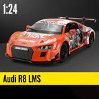 1:24 BMW M4 GT3 Alloy Sports Car Model Diecast Metal Toy Car Vehicles Model Simulation Sound and Light Collection Childrens Gift