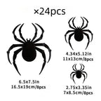 DIY Halloween Bat Decoration 3D PVC Bat Wall Sticker Black Bat Wallpaper Halloween Real Horror Prop