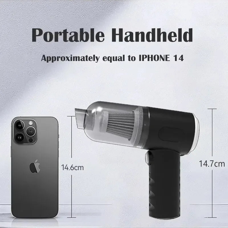 Wireless Car Vacuum Cleaner 9000Pa Handheld USB