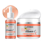 JUINHOU Vitamin C Skin Care Serum Cream Set Brighten Moisturizing Oil-Control Improve Uneven Skin Tone For Dull Skin Daily Care