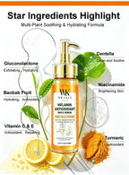WK JALY Dark Spot Correcting Day and Night Serum, With Turmeric, Vitamin C, Moisturizing, Lightening, Even Skin Tone Essence