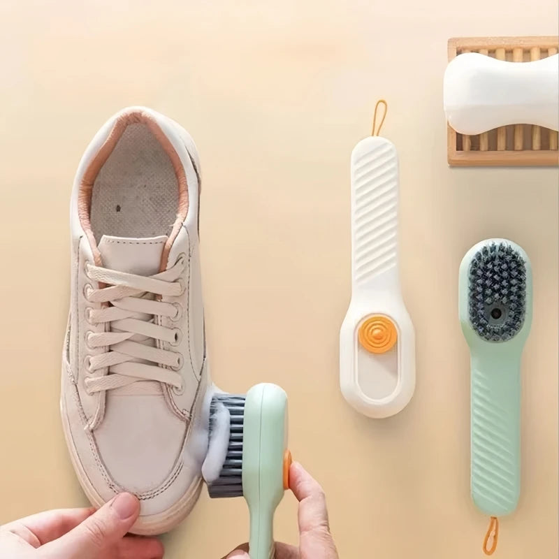 1/2/4PCS Shoe Washing Machine Bag with Liquid Shoe Brush Set Durable Laundry Shoe Bag and Soft Bristle Clean Brush for All Shoes