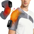Electric Heating Shoulder Knee Massager with 3 Levels Vibration Muscle Relax Belt for Arm Enlarge Size for Shoulder